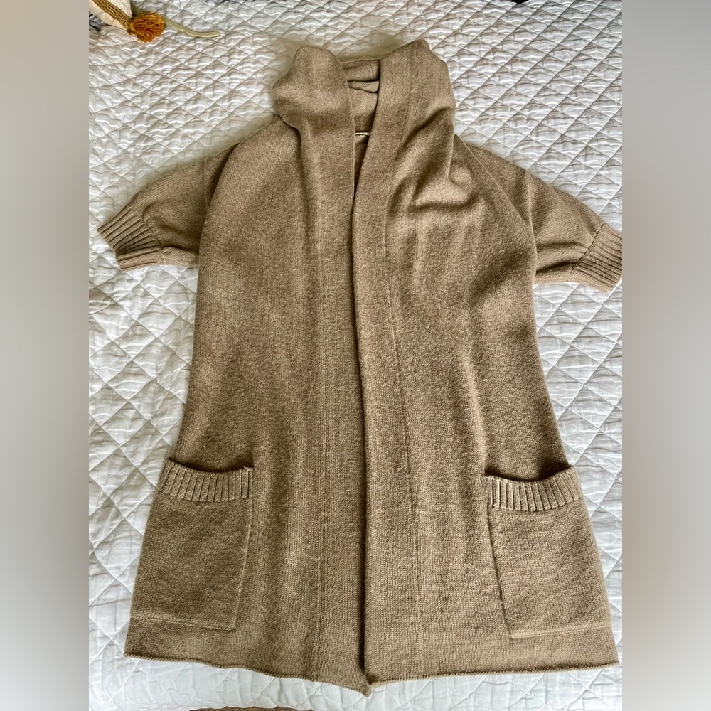 Vince Cashmere, alpaca, wool blend hooded cardigan